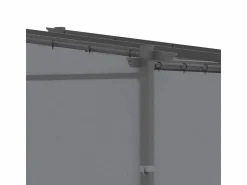 Outlet DripeX Pérgola retráctil en metal 2.97L x 2.95B x 1,95-2.3H m, con 4 cortinas, Gris Gris antracita