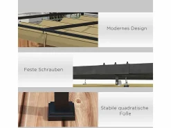 Discount Pérgola retráctil 400L x 300B x 222H cm, estructura de acero inoxidable, lona de poliéster Pérgola
