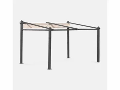 Sweeek Pérgola 3x4m de aluminio con cubierta corredera