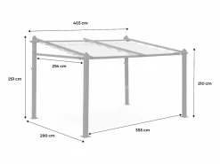 Discount Pérgola 3x4m de aluminio con cubierta corredera Pérgola