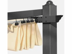 Sweeek Pérgola 3x4m de aluminio con cubierta corredera crudo