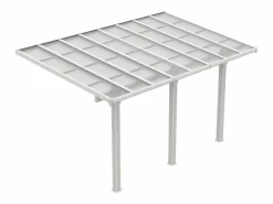 Outlet Pérgola-cochera adosada de aluminio techo policarbonato 1 coche 15,13 m² PAZERA Cochera|Pérgola
