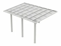 Outlet Pérgola-cochera adosada de aluminio techo policarbonato 1 coche 15,13 m² PAZERA Cochera|Pérgola