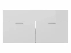 Garden Furniture Prolenta Premium - Armario para lavabo contrachapada blanco brillo 90x38,5x46 cm