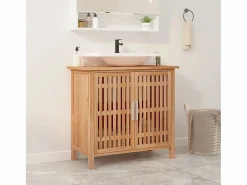 Garden Furniture Prolenta Premium - Armario de lavabo madera maciza de nogal 66x29x61,5 cm