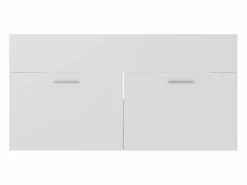 New Prolenta Premium - Armario para lavabo madera contrachapada blanco 90x38,5x46 cm Estantería Sobre Inodoro