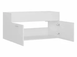 New Prolenta Premium - Armario para lavabo madera contrachapada blanco 90x38,5x46 cm Estantería Sobre Inodoro