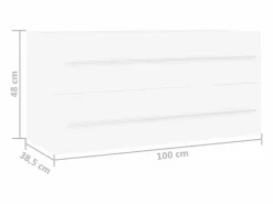 Garden Furniture Prolenta Premium - Armario para lavabo madera contrachapada blanco 100x38,5x48 cm Multicolor