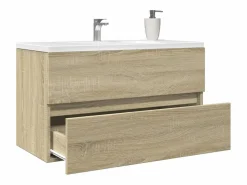 Garden Furniture Prolenta Premium - Armario lavabo madera de ingeniería roble Sonoma 80x38,5x45 cm