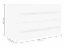 Clearance Prolenta Premium - Armario para lavabo madera contrachapada blanco 80x38,5x48 cm Estantería Sobre Inodoro