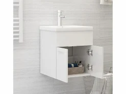 New Garden Furniture Prolenta Premium - Armario para lavabo contrachapada blanco brillo 41x38,5x46 cm Multicolor