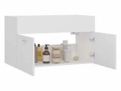 Garden Furniture Prolenta Premium - Armario para lavabo madera contrachapada blanco 80x38,5x46 cm