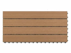 Prolenta Premium - Baldosas de porche 6 uds WPC marrón 60x30 cm 1,08 m² Terraza
