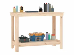 Discount Prolenta Premium - Banco de trabajo de madera maciza de pino 110x50x80 cm Garaje