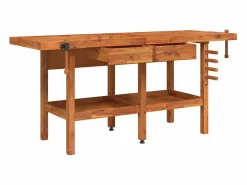 Garden Furniture Prolenta Premium - Banco de trabajo cajones y tornillos banco madera 192x62x83 cm