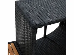 Prolenta Premium - Borde bañera dromasaje ratán sintético y madera maciza acacia