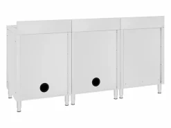 Garden Furniture Prolenta Premium - Fregadero de cocina profesional acero inoxidable 180x60x96 cm Multicolor