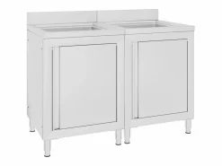 Prolenta Premium - Fregadero de cocina comercial 2 piezas de acero inoxidable Estantería Sobre Inodoro