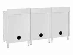 Outlet Prolenta Premium - Fregadero de cocina comercial 3 piezas de acero inoxidable Estantería Sobre Inodoro