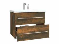 Best Garden Furniture Prolenta Premium - Mueble lavabo madera contrachapada roble ahumado 60x38,5x48 cm Multicolor