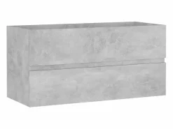 Best Prolenta Premium - Mueble con lavabo madera de ingeniería gris hormigón Estantería Sobre Inodoro
