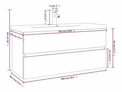 Prolenta Premium - Mueble de baño con lavabo madera contrachapada gris Sonoma Estantería Sobre Inodoro