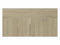 Best Prolenta Premium - Mueble con lavabo madera de ingeniería roble Sonoma Estantería Sobre Inodoro