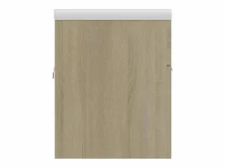 Best Prolenta Premium - Mueble con lavabo madera de ingeniería roble Sonoma Estantería Sobre Inodoro