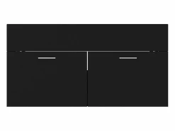 Garden Furniture Prolenta Premium - Mueble con lavabo madera de ingeniería negro