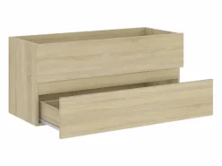 Hot Garden Furniture Prolenta Premium - Mueble lavabo madera contrachapada roble Sonoma 100x38,5x45 cm Multicolor