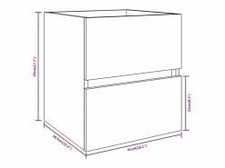 Garden Furniture Prolenta Premium - Mueble de lavabo madera ingeniería roble ahumado 41x38,5x45 cm