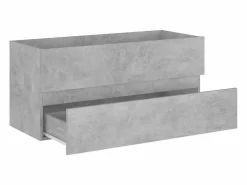 Prolenta Premium - Mueble con lavabo madera de ingeniería gris hormigón Estantería Sobre Inodoro