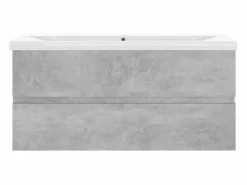 Prolenta Premium - Mueble con lavabo madera de ingeniería gris hormigón Estantería Sobre Inodoro