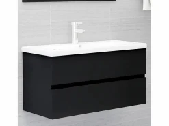 Sale Garden Furniture Prolenta Premium - Mueble con lavabo madera de ingeniería negro Multicolor