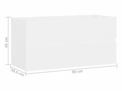Garden Furniture Prolenta Premium - Mueble de lavabo madera de ingeniería blanco 90x38,5x45 cm