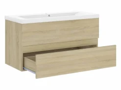 New Garden Furniture Prolenta Premium - Mueble con lavabo madera de ingeniería roble Sonoma Multicolor