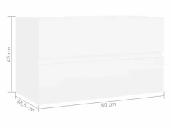 Garden Furniture Prolenta Premium - Mueble de lavabo madera de ingeniería blanco 80x38,5x45 cm