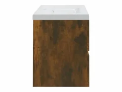 Garden Furniture Prolenta Premium - Mueble de baño con lavabo madera contrachapada roble ahumado