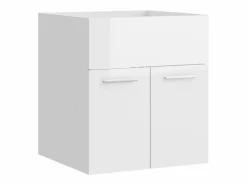 Hot Prolenta Premium - Mueble con lavabo aglomerado blanco brillante Estantería Sobre Inodoro