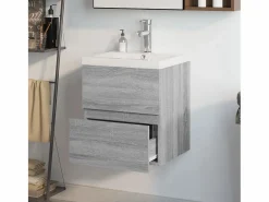 Outlet Garden Furniture Prolenta Premium - Mueble de baño con lavabo madera contrachapada gris Sonoma Multicolor