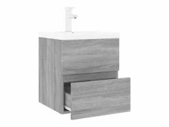 Outlet Garden Furniture Prolenta Premium - Mueble de baño con lavabo madera contrachapada gris Sonoma Multicolor