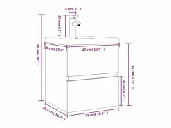 Outlet Garden Furniture Prolenta Premium - Mueble de baño con lavabo madera contrachapada gris Sonoma Multicolor