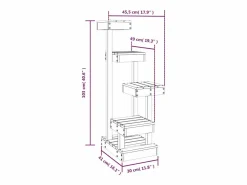 Garden Furniture Prolenta Premium - Árbol para gatos madera maciza de pino 45,5x49x103 cm