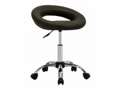 Garden Furniture Prolenta Premium - Silla de trabajo con ruedas cuero sintético marrón