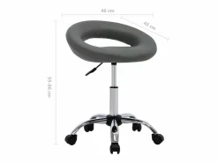 Garden Furniture Prolenta Premium - Silla de trabajo con ruedas cuero sintético