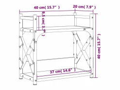 Sale Prolenta Premium - Soporte de impresora 2 niveles Sonoma 40x20x40 cm Gris