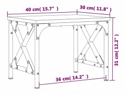 Online Prolenta Premium - Soporte de impresora madera ingeniería 40x30x31 cm Negro