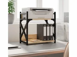 Prolenta Premium - Soporte de impresora 2 niveles roble Sonoma 40x20x40 cm
