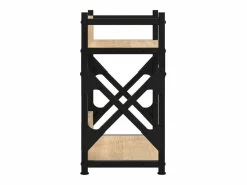 Prolenta Premium - Soporte de impresora 2 niveles roble Sonoma 40x20x40 cm