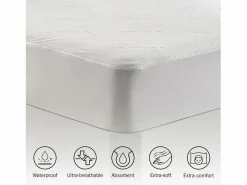 Sale PIKOLIN Protector Colchón Hotel 140x196cm| HOME| Extra suave| 32cm Blanco